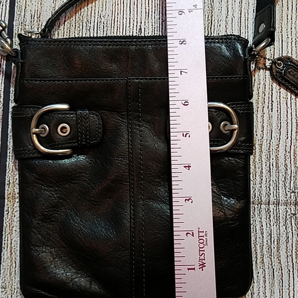 Small black leather coach crossbody bag - Picture 4 of 6